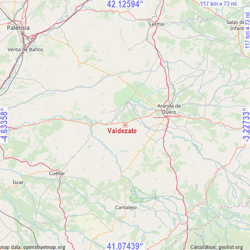 Valdezate on map