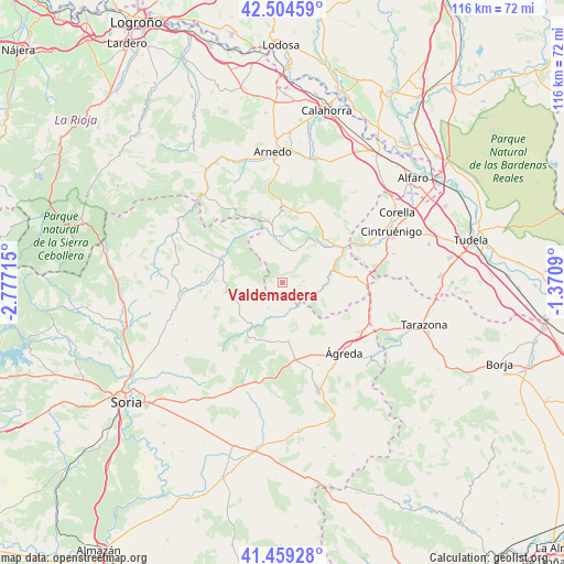 Valdemadera on map