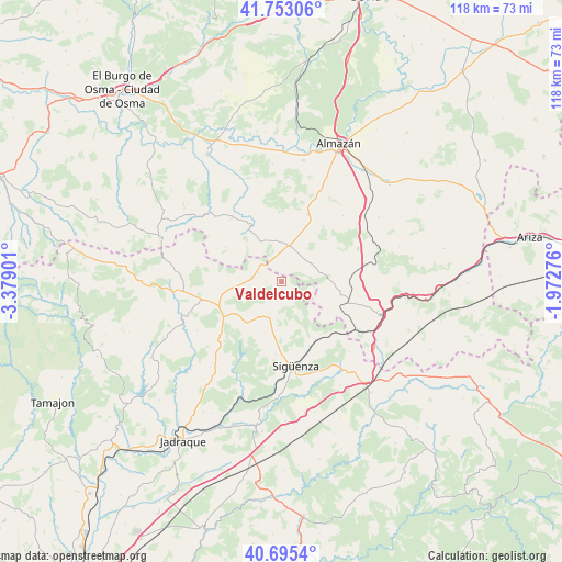 Valdelcubo on map