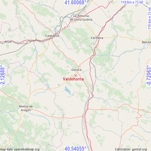 Valdehorna on map