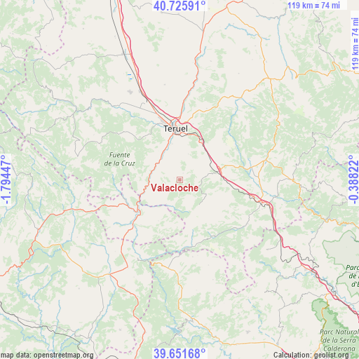 Valacloche on map