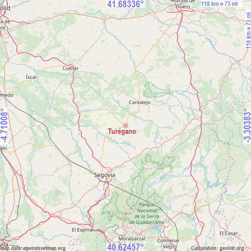 Turégano on map