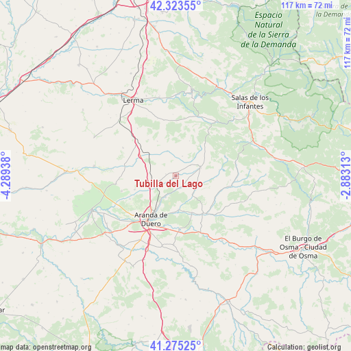 Tubilla del Lago on map