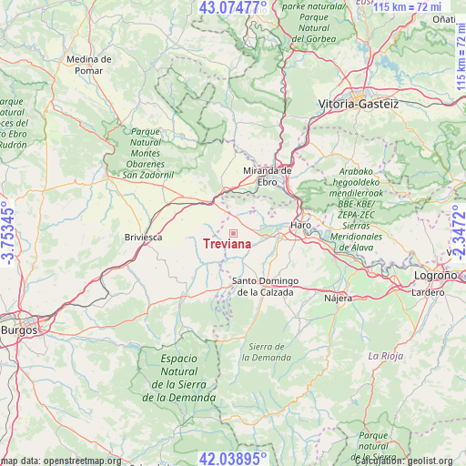 Treviana on map