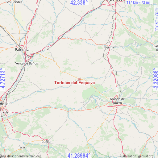 Tórtoles del Esgueva on map