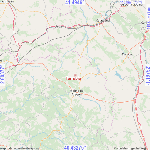 Torrubia on map