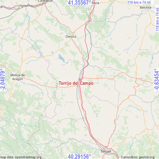 Torrijo del Campo on map