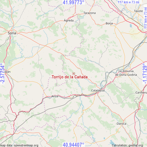 Torrijo de la Cañada on map