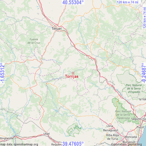 Torrijas on map