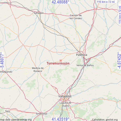 Torremormojón on map