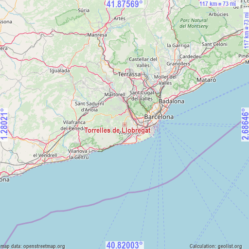 Torrelles de Llobregat on map