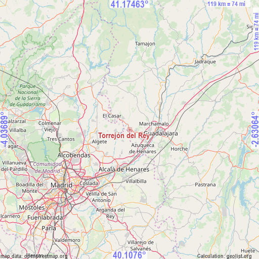 Torrejón del Rey on map