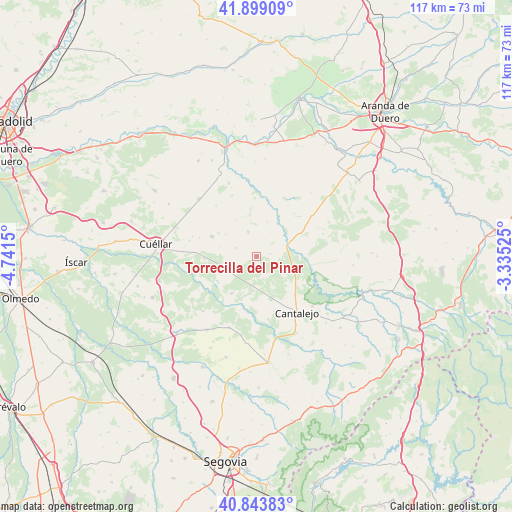 Torrecilla del Pinar on map