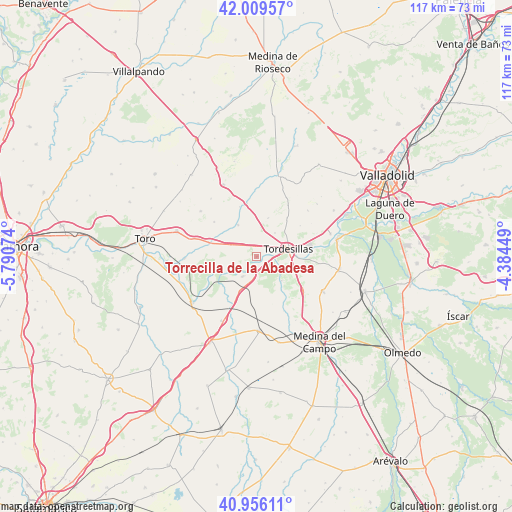 Torrecilla de la Abadesa on map