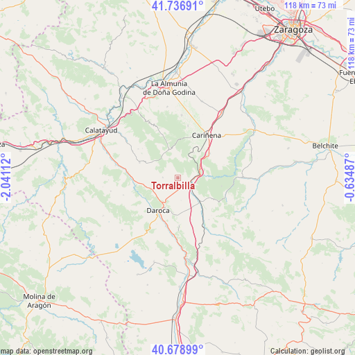 Torralbilla on map