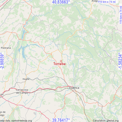 Torralba on map