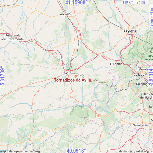 Tornadizos de Ávila on map