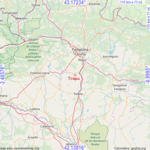 Tirapu on map