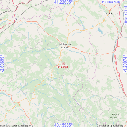 Terzaga on map