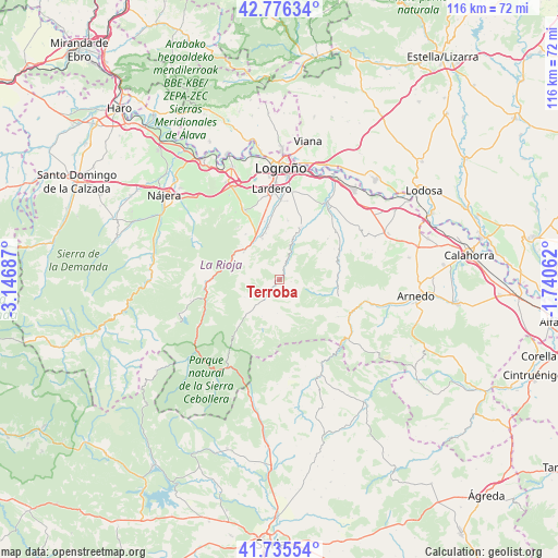 Terroba on map