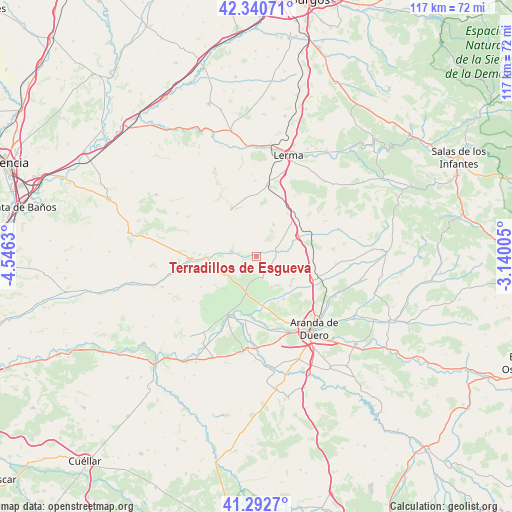 Terradillos de Esgueva on map