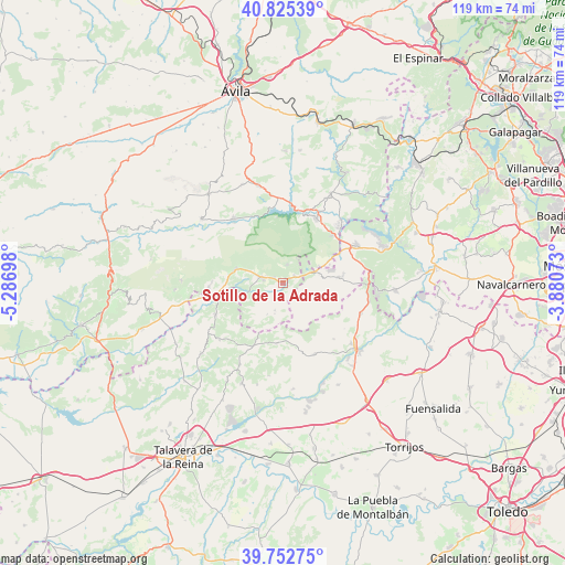 Sotillo de la Adrada on map
