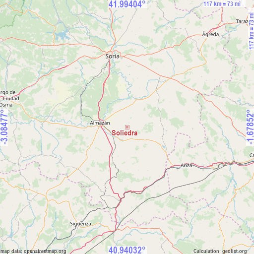 Soliedra on map