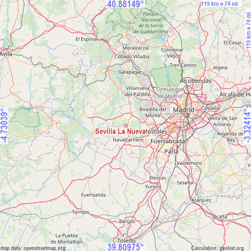 Sevilla La Nueva on map