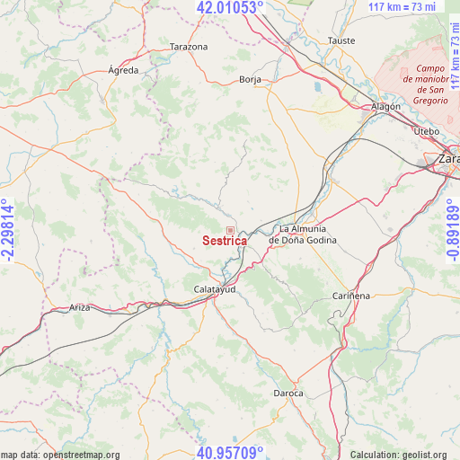 Sestrica on map