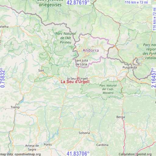 La Seu d'Urgell on map