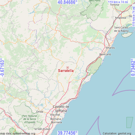 Sarratella on map