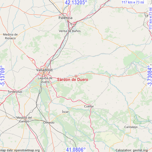 Sardón de Duero on map