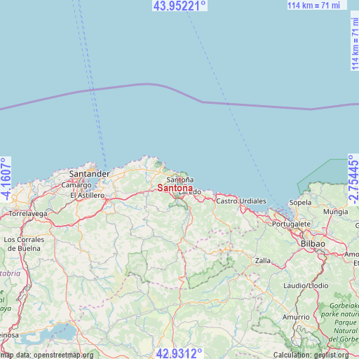 Santoña on map
