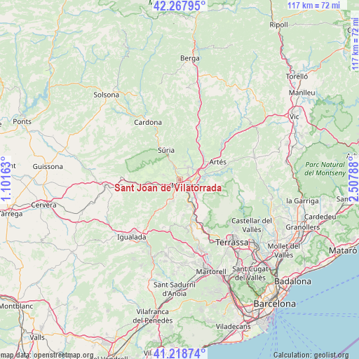 Sant Joan de Vilatorrada on map