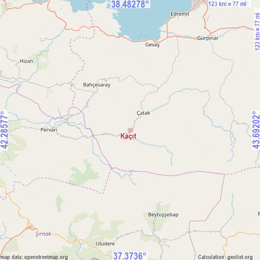 Kaçıt on map