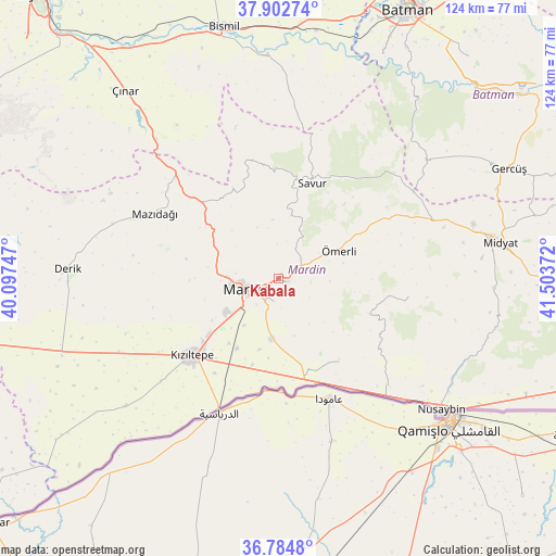 Kabala on map