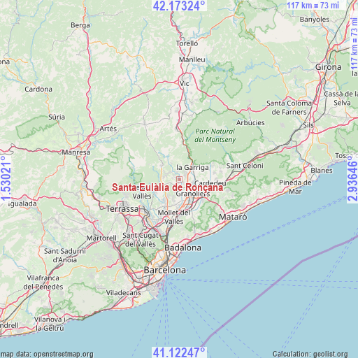 Santa Eulàlia de Ronçana on map