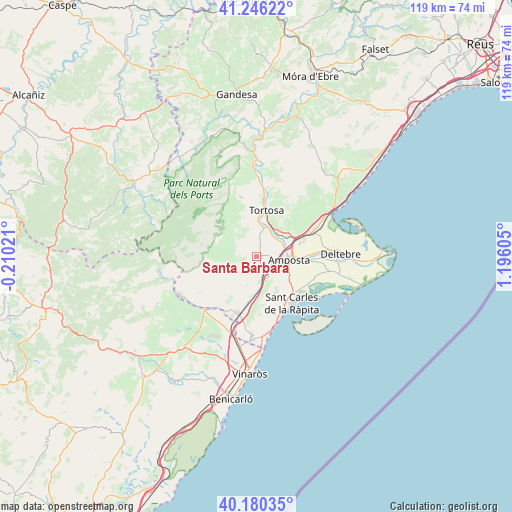 Santa Bárbara on map