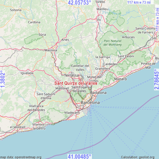 Sant Quirze del Vallès on map