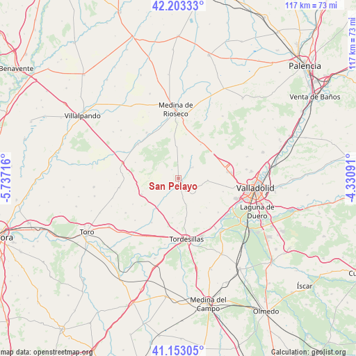 San Pelayo on map