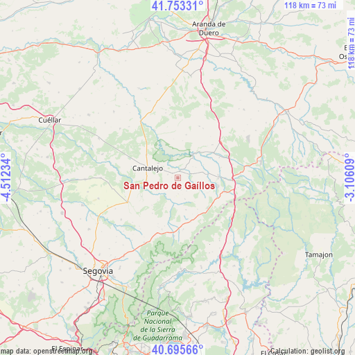 San Pedro de Gaíllos on map