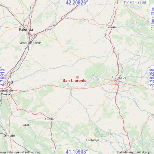 San Llorente on map
