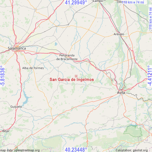 San García de Ingelmos on map