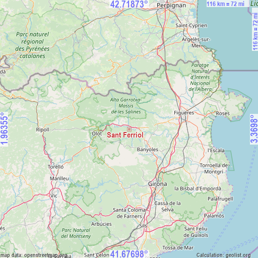 Sant Ferriol on map
