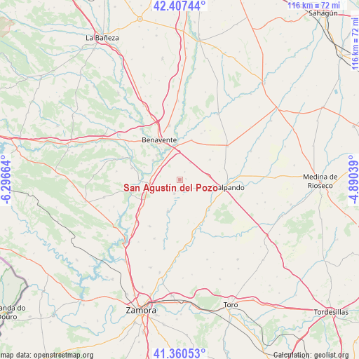 San Agustín del Pozo on map