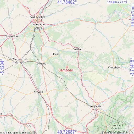 Samboal on map