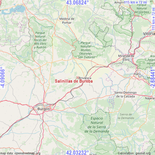 Salinillas de Bureba on map