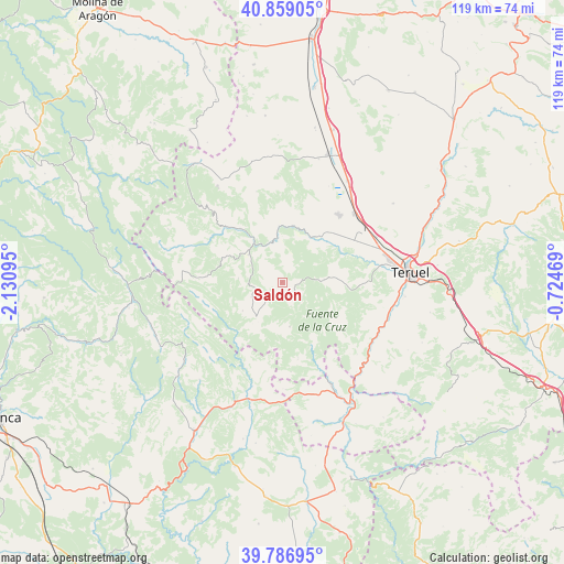 Saldón on map