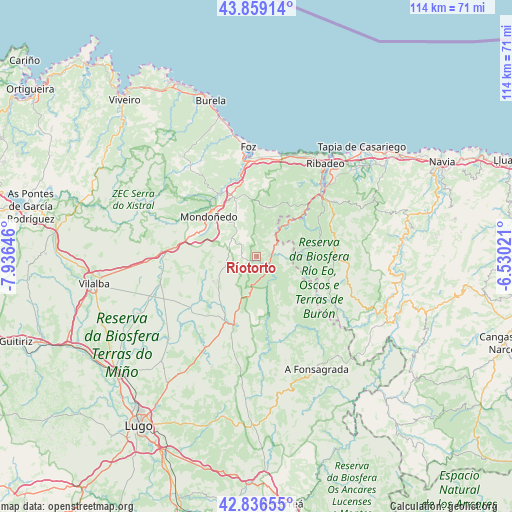Ríotorto on map