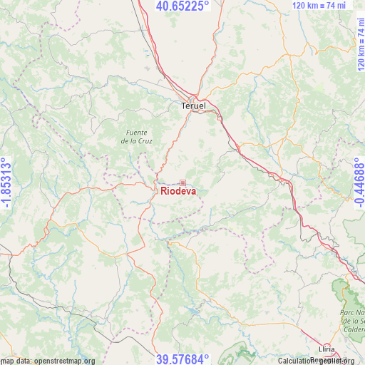 Riodeva on map